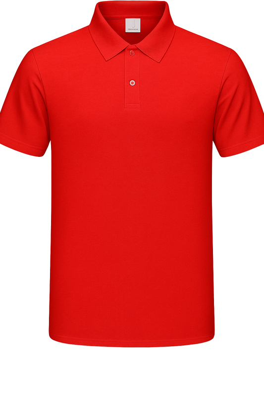 Red Men's Collared Shirt